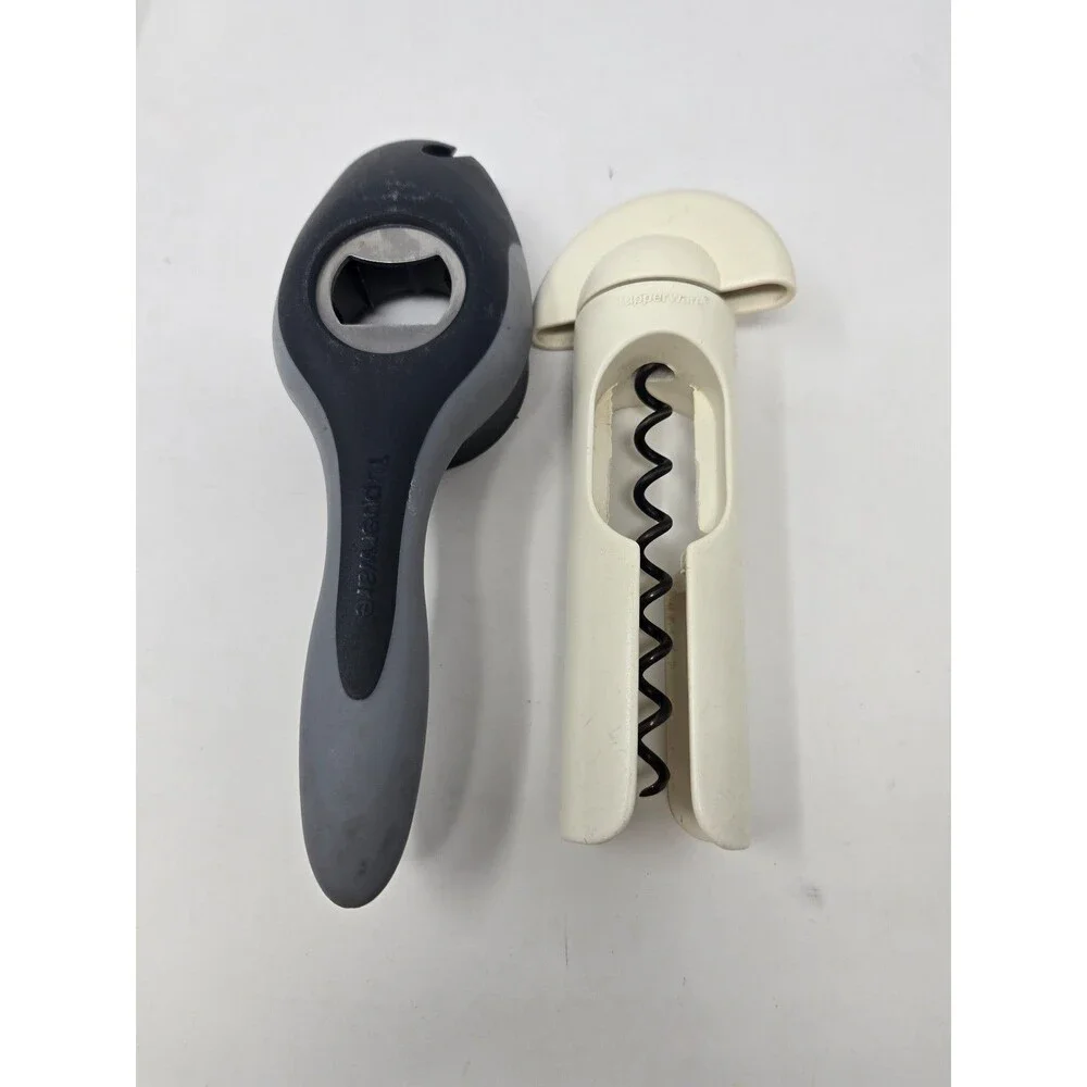 VINTAGE TUPPERWARE KITCHEN TOOLS COOKING UTENSILS CORKSCREW CAN OPENER SPATULA